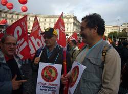 manifestazione roma sindacati di base striscione varese ottobre 2009