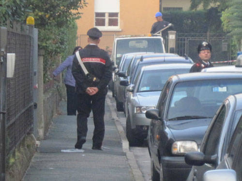 Residuato bellico in via Misurina