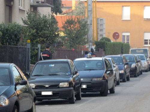 Residuato bellico in via Misurina