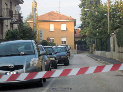 Residuato bellico in via Misurina