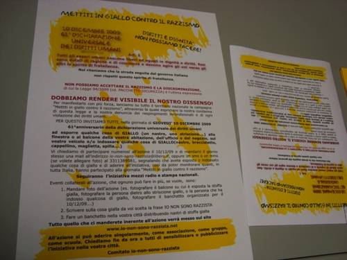 in giallo contro il razzismo 