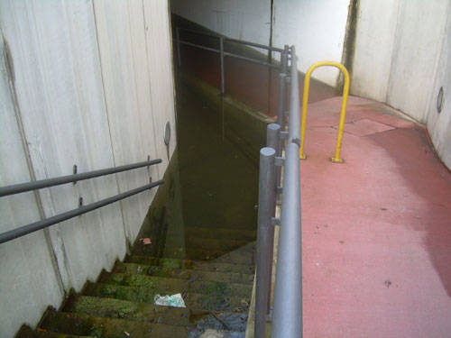 pista ciclabile cazzago brabbia allagata