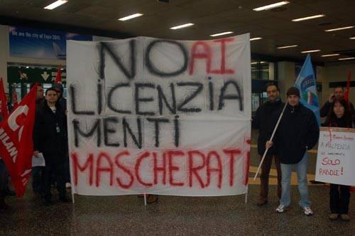 manifestazione lavoratori eurofly malpensa 2010