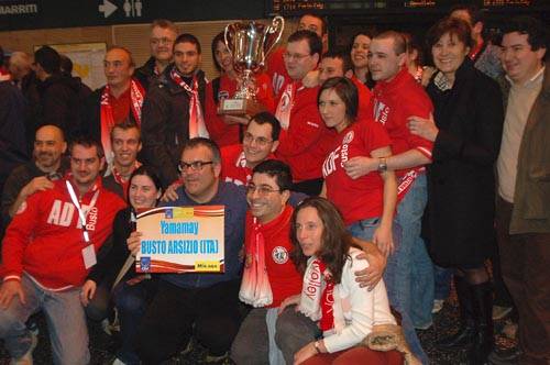 tifosi yamamay volley malpensa busto arsizio festeggiamenti coppa cev
