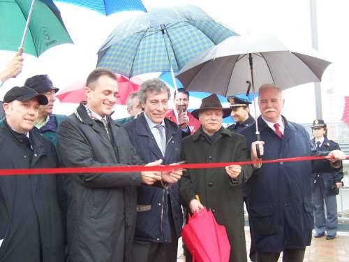 volandia 26-3-2010 inaugurazione collegamento pedonale aereo bleriot XI