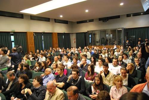 Gianfranco Fini all'insubria varese