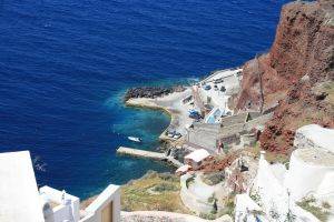 Foto del mare di Santorini