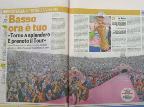 vittoria basso giro d'italia 2010 rassegna stampa