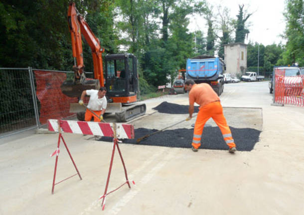 lavori stradali via padre lega gallarate