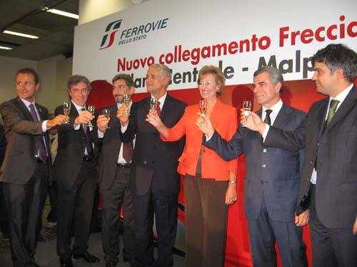 freccia rossa malpensa napoli inaugurazione 13 settembre 2010