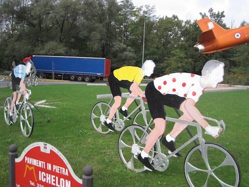 ciclisti padani imbiancati