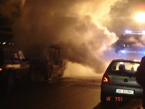 fuoristrada fiamme cassano magnago