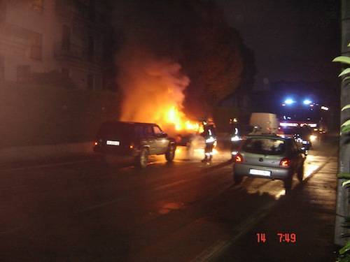 fuoristrada fiamme cassano magnago