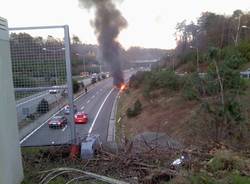 incendio strada statale 336 camion