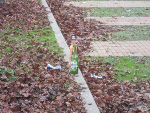 vandalismi bottiglie rotte parcheggio museo del tessile via galvani 5-12-2010