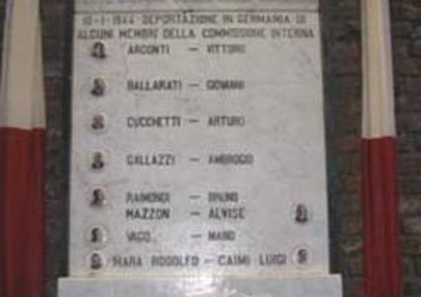 comerio ercole lapide commemorazione busto arsizio deportati resistenza