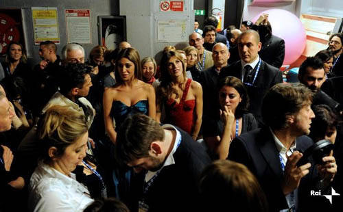 sanremo 2011 foto rai backstage prima serata