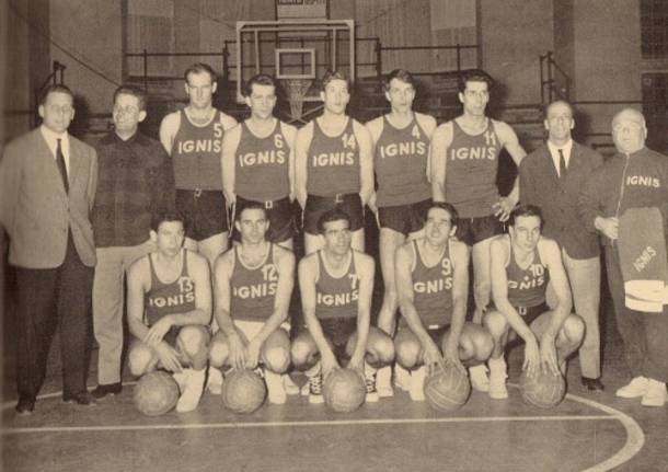 ignis varese basket primo scudetto 1961