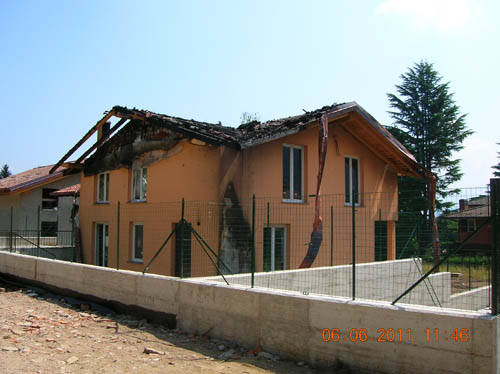 incendio abitazione marchirolo luglio 2011