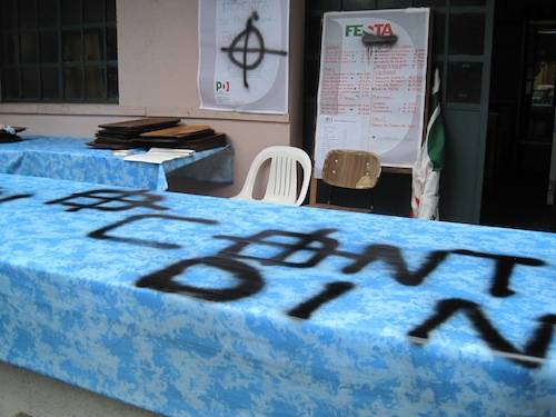 raid fascista festa pd samarate