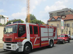 incidente cantiere lavoro busto arsizio via villafranca apertura vigili del fuoco