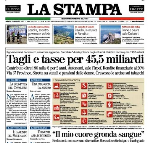 rassegna stampa manovra