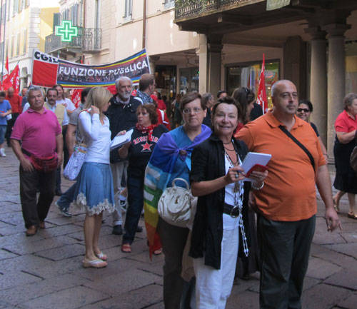 sciopero generale cgil piazza monte grappa 2011