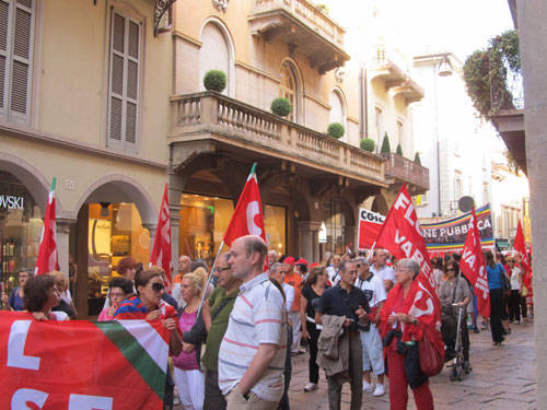 sciopero generale cgil piazza monte grappa 2011