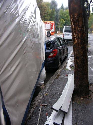 camion rimorchio ribaltato incidente busto arsizio