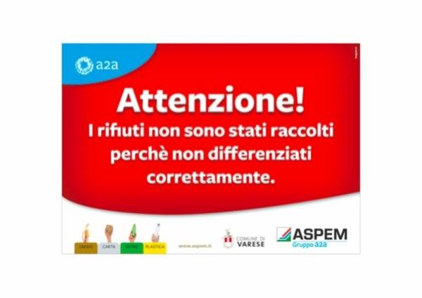 Cartellino giallo, rosso, verde per "Varese, Fai la differenza" (inserita in galleria)