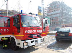 Incendio in  un cantiere a Busto (inserita in galleria)