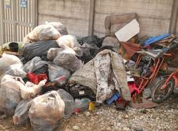 La raccolta dei rifiuti nei boschi di Gurone (inserita in galleria)