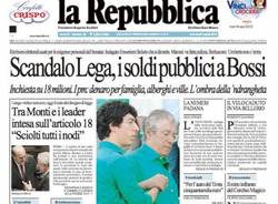 La Lega e le prime pagine (inserita in galleria)