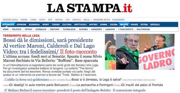 Le dimissioni di Bossi (inserita in galleria)