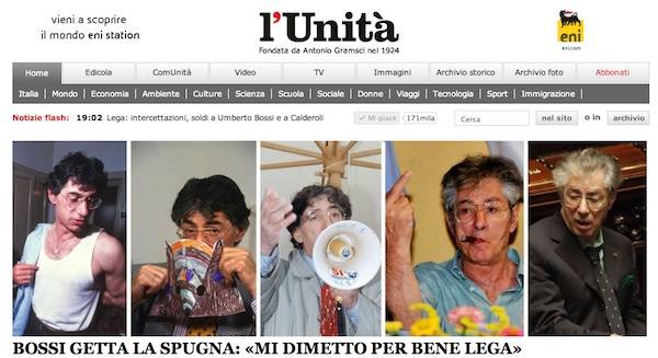 Le dimissioni di Bossi (inserita in galleria)