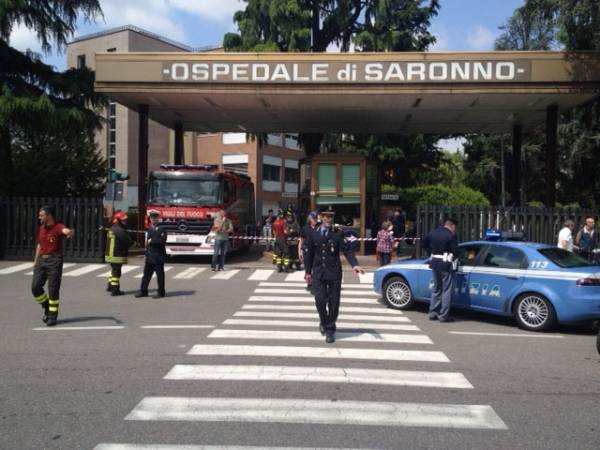 Allarme bomba all'ospedale di Saronno (inserita in galleria)