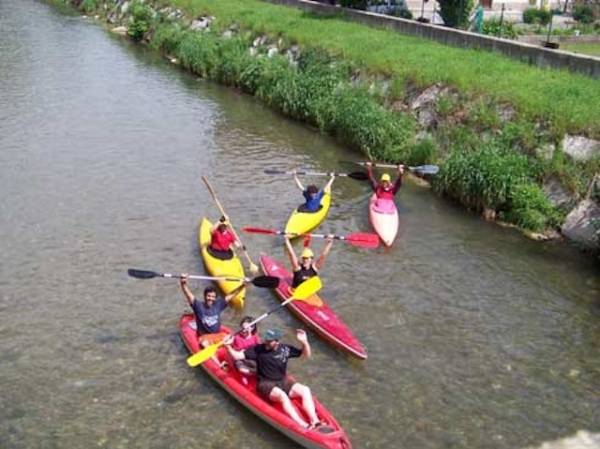 In canoa sull'Olona (inserita in galleria)