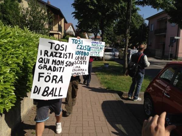 Proteste per Flavio Tosi a Tradate (inserita in galleria)