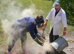 Studenti e cottura Raku (inserita in galleria)