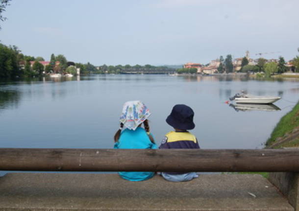 una tranquilla mattina di luglio in riva al fiume ticino