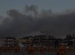 Incendio nella pineta di Marina di Grosseto (inserita in galleria)