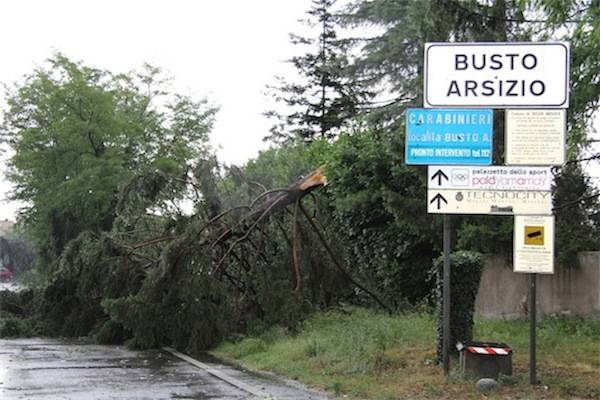 La tempesta a Busto (inserita in galleria)