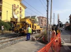 Lavori sulla ferrovia a Gazzada (inserita in galleria)