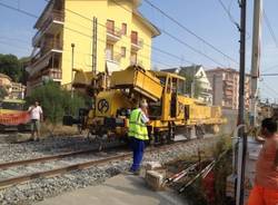 Lavori sulla ferrovia a Gazzada (inserita in galleria)