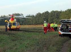 Uomo prende fuoco a Solbiate Olona (inserita in galleria)