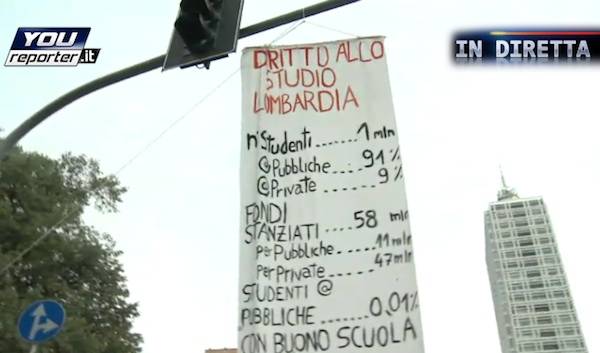 Gli studenti e il "conto" alla Regione (inserita in galleria)