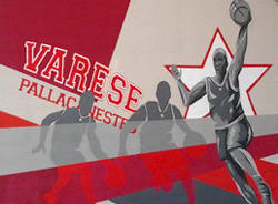 murales palazzetto palawhirlpool masnago pallacanestro varese apertura basket consorzio nel cuore