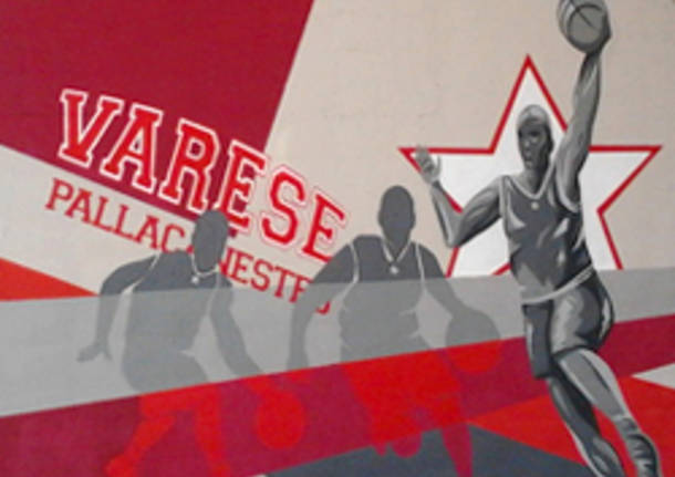 murales palazzetto palawhirlpool masnago pallacanestro varese apertura basket consorzio nel cuore