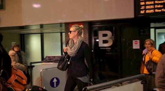 Maria Sharapova a Malpensa (inserita in galleria)