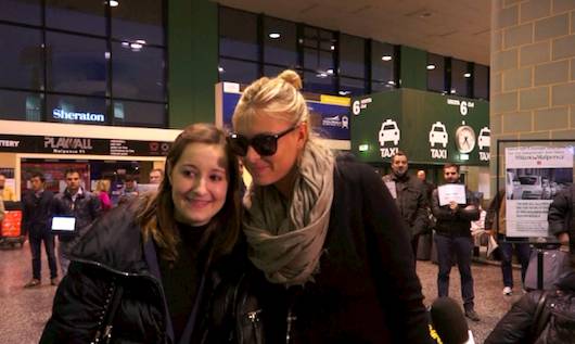 Maria Sharapova a Malpensa (inserita in galleria)